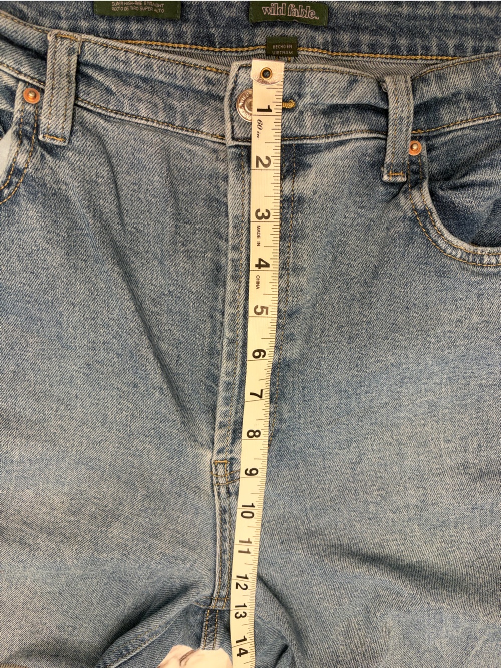 Wild Fable Super High-Rise Straight Jeans Women's US Size 14 - Picture 7 of 11